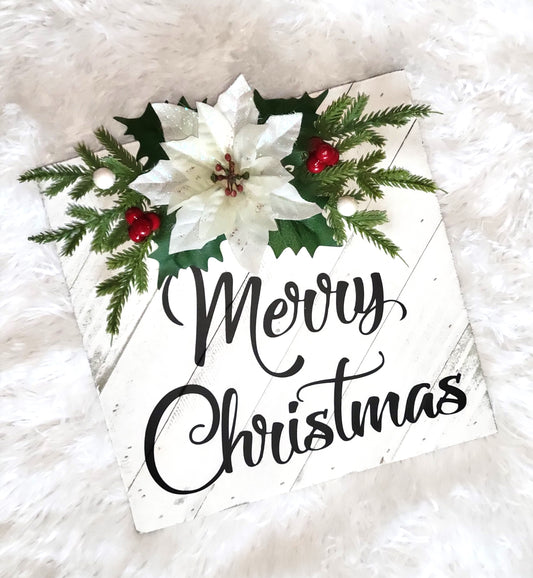 Merry Christmas - 10" Square Wall Sign