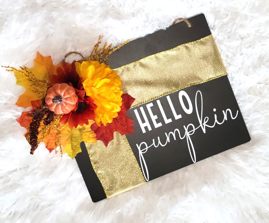 Hello pumpkin - 8"x10" Wall Sign