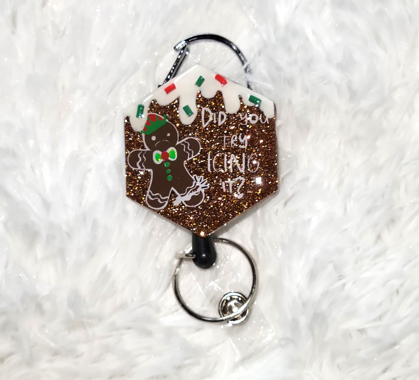 Gingerbread Man Badge Reel