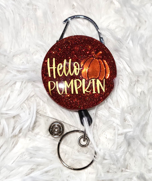 Hello Pumpkin Badge Reel