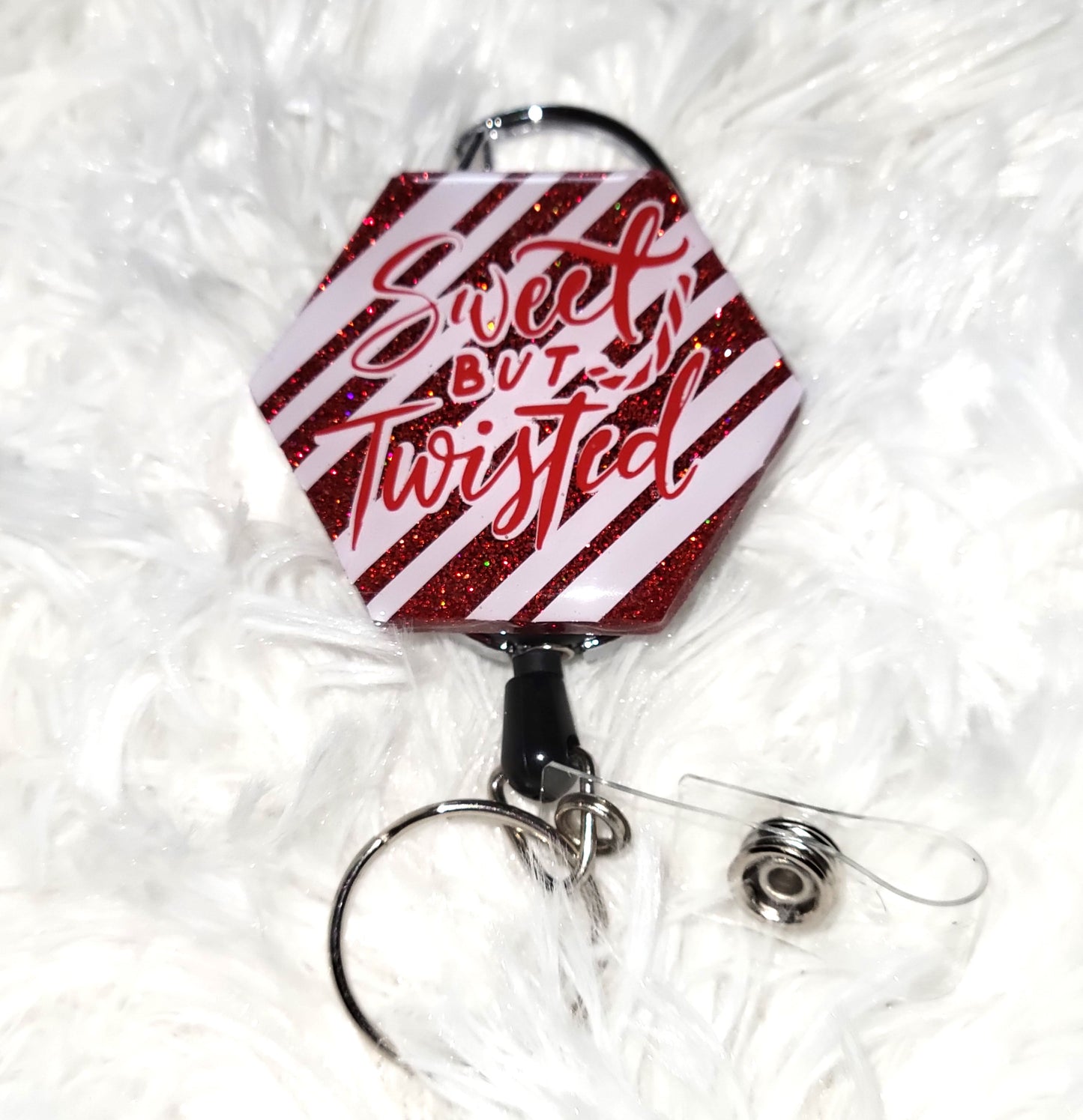 Sweet but Twisted Candycane Badge Reel