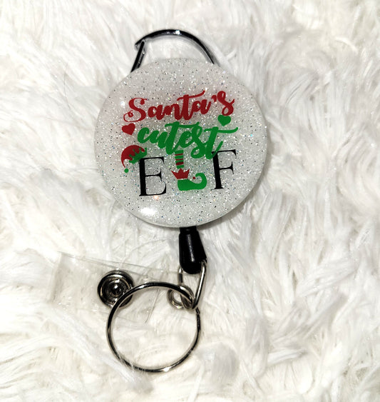 Santa's Cutest Elf Badge Reel