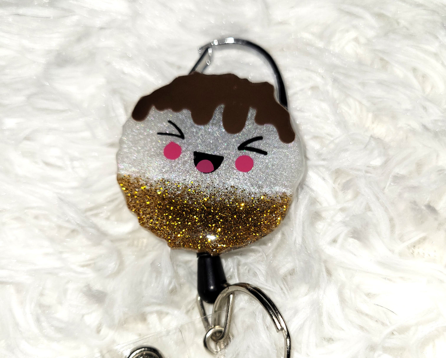 Smore Kawaii Face Badge Reel