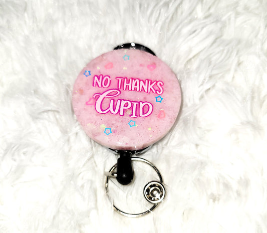 No Thanks Cupid Badge Reel