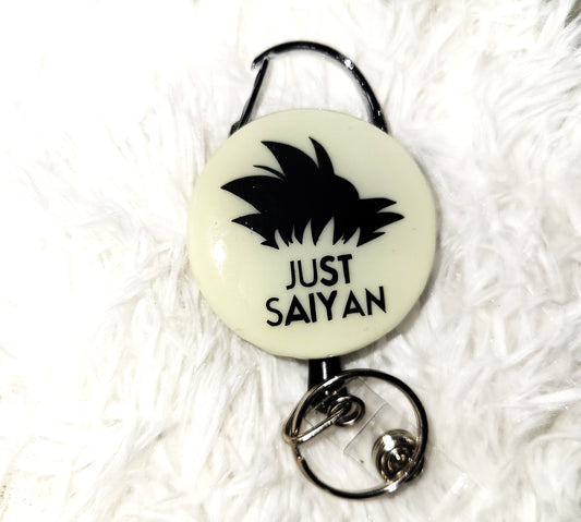 Just Saiyan Glow-in-the-Dark Badge Reel